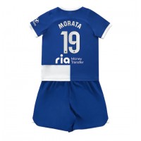 Dětský Fotbalový dres Atletico Madrid Alvaro Morata #19 2023-24 Venkovní Krátký Rukáv (+ trenýrky)